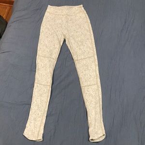 XS GYMSHARK Olive Green Marble Workout Leggings